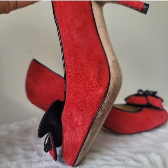 Kate Spade New York Montana heels Women's Sz 6 Suede Leather Made In ltaly - Picture 13 of 16